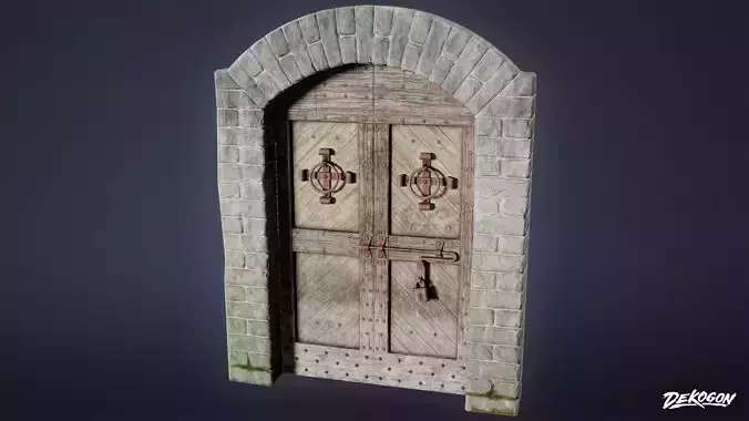 MEDIEVAL - Door 07 - LOW POLY