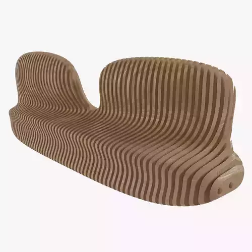 parametric wood bench
