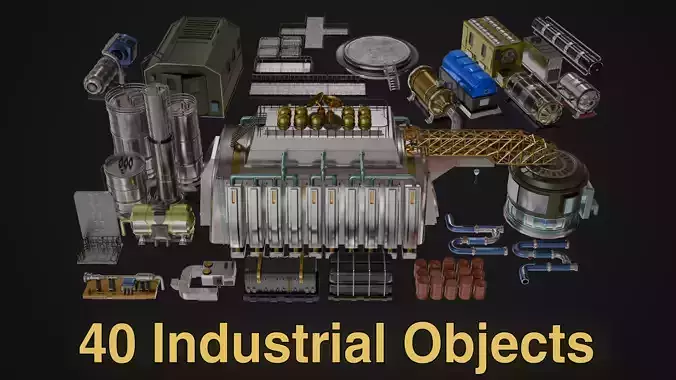 industrial factory 3D model