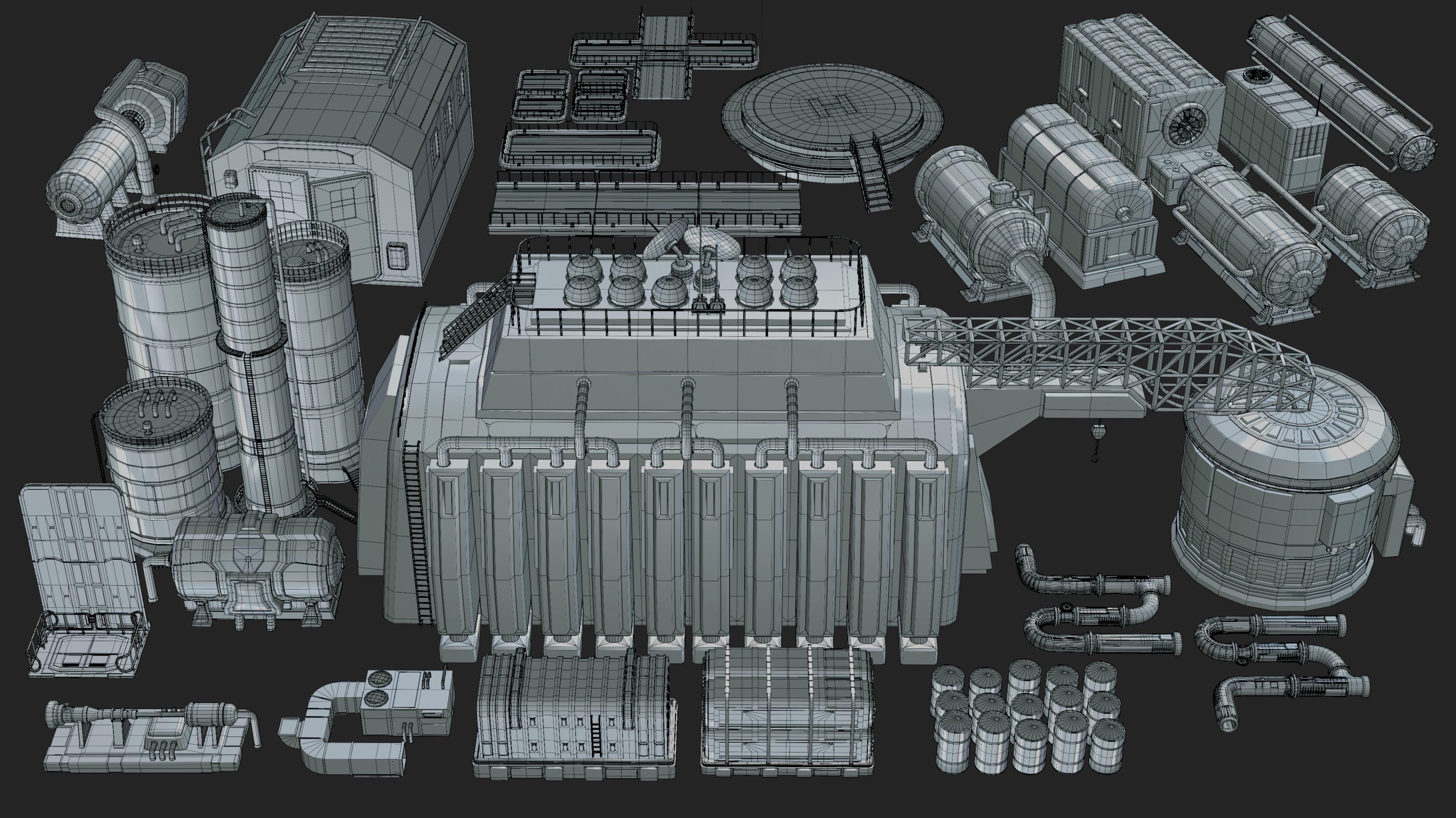 industrial factory 3D model_9