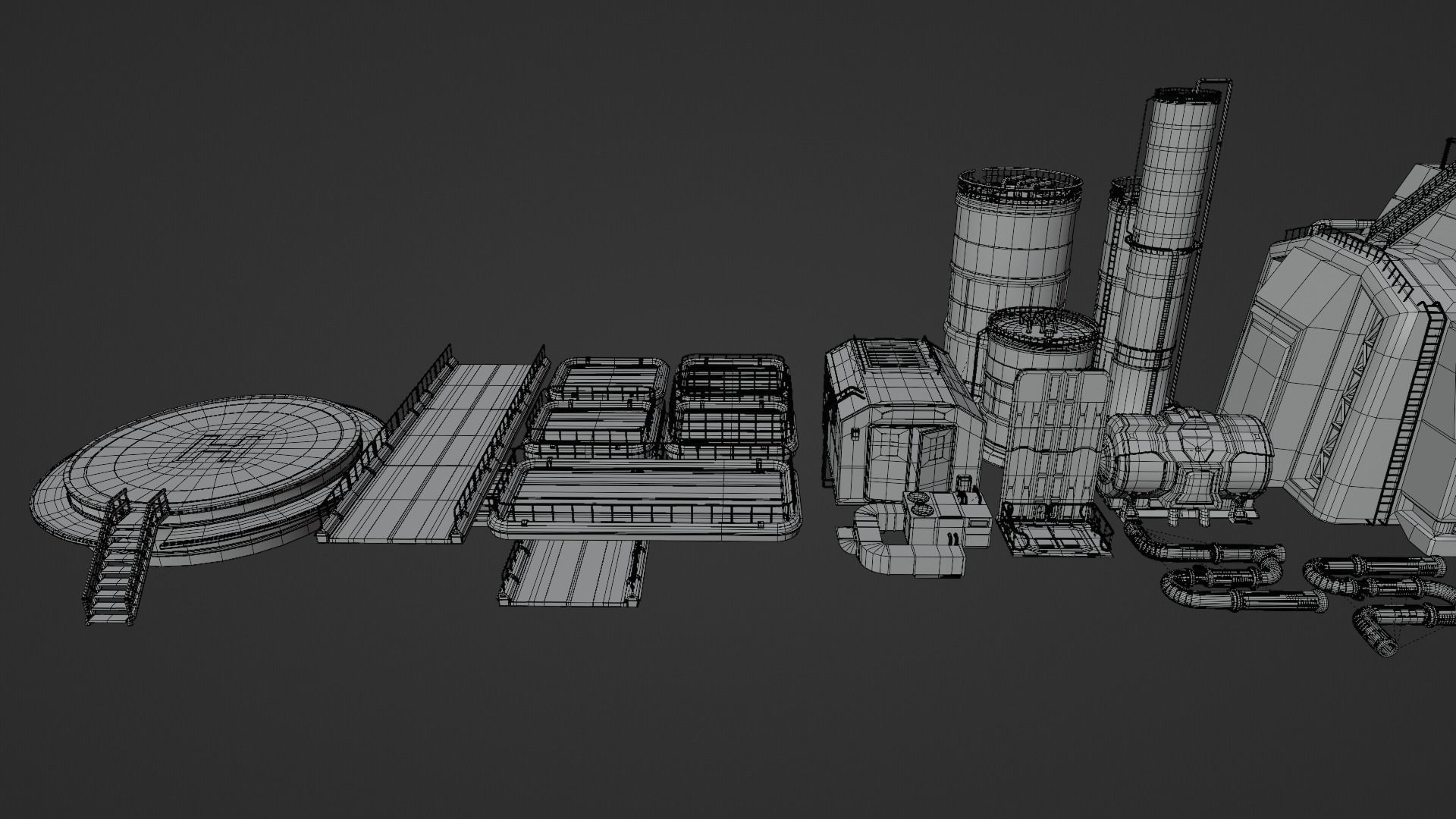 industrial factory 3D model_11