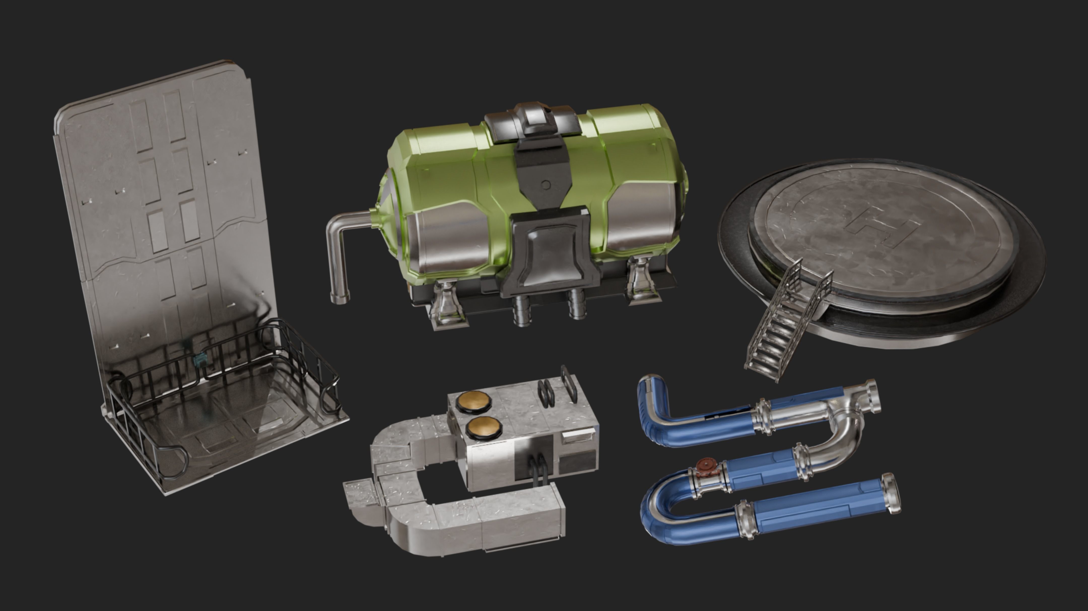 industrial factory 3D model_4