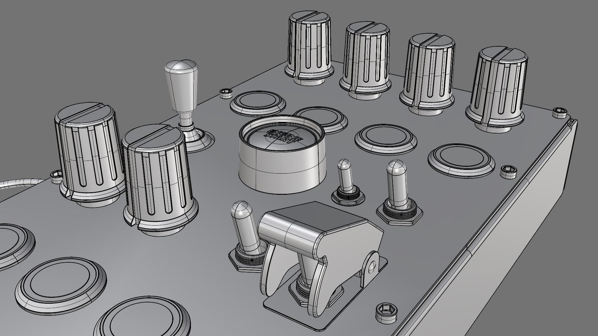 Ignition Controls VR Button Box 3D model_22