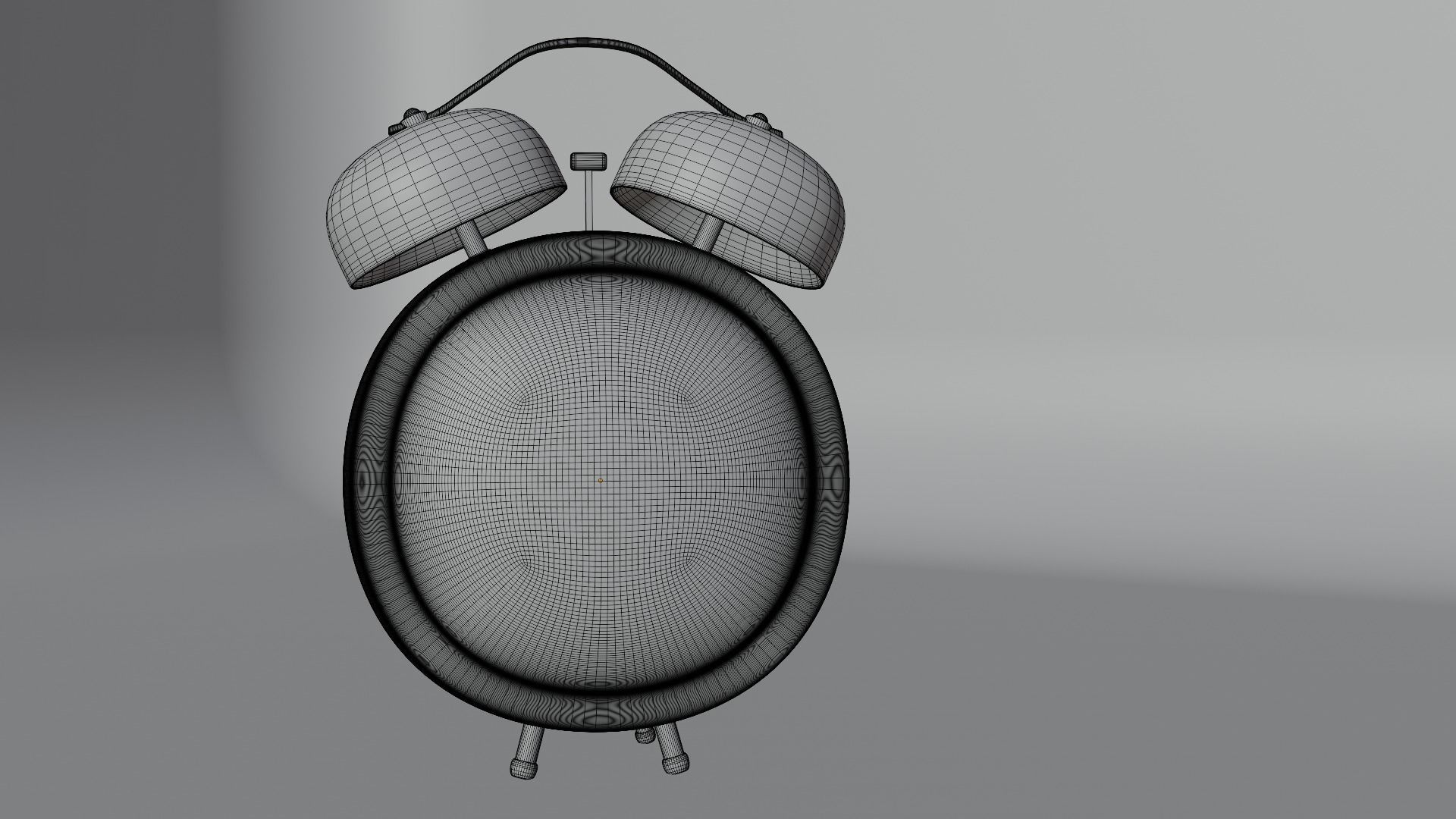 Metal Alarm Clock 3D model_1