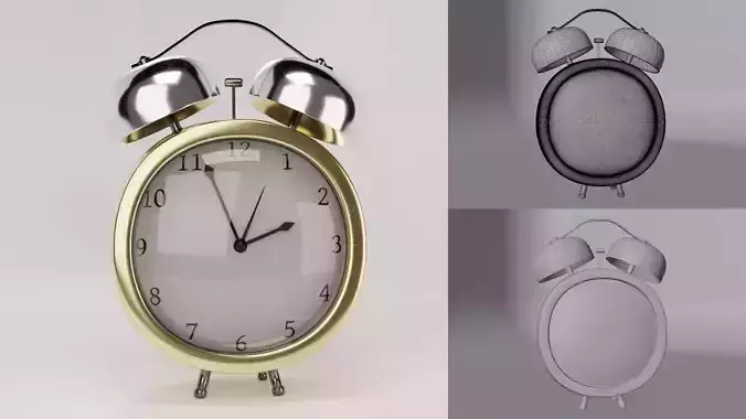 Metal Alarm Clock 3D model