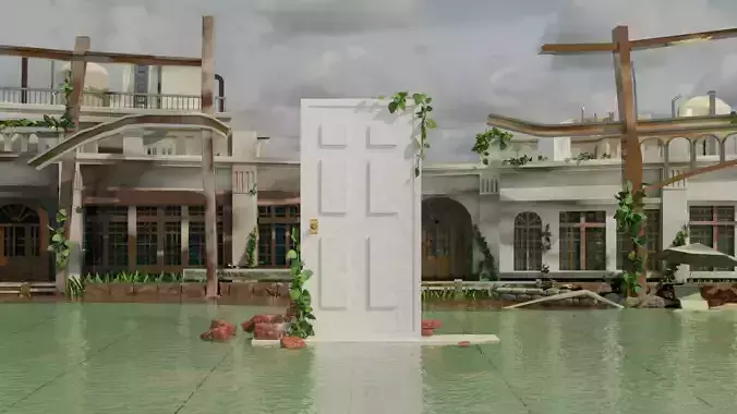 Suzume abandoned building scene