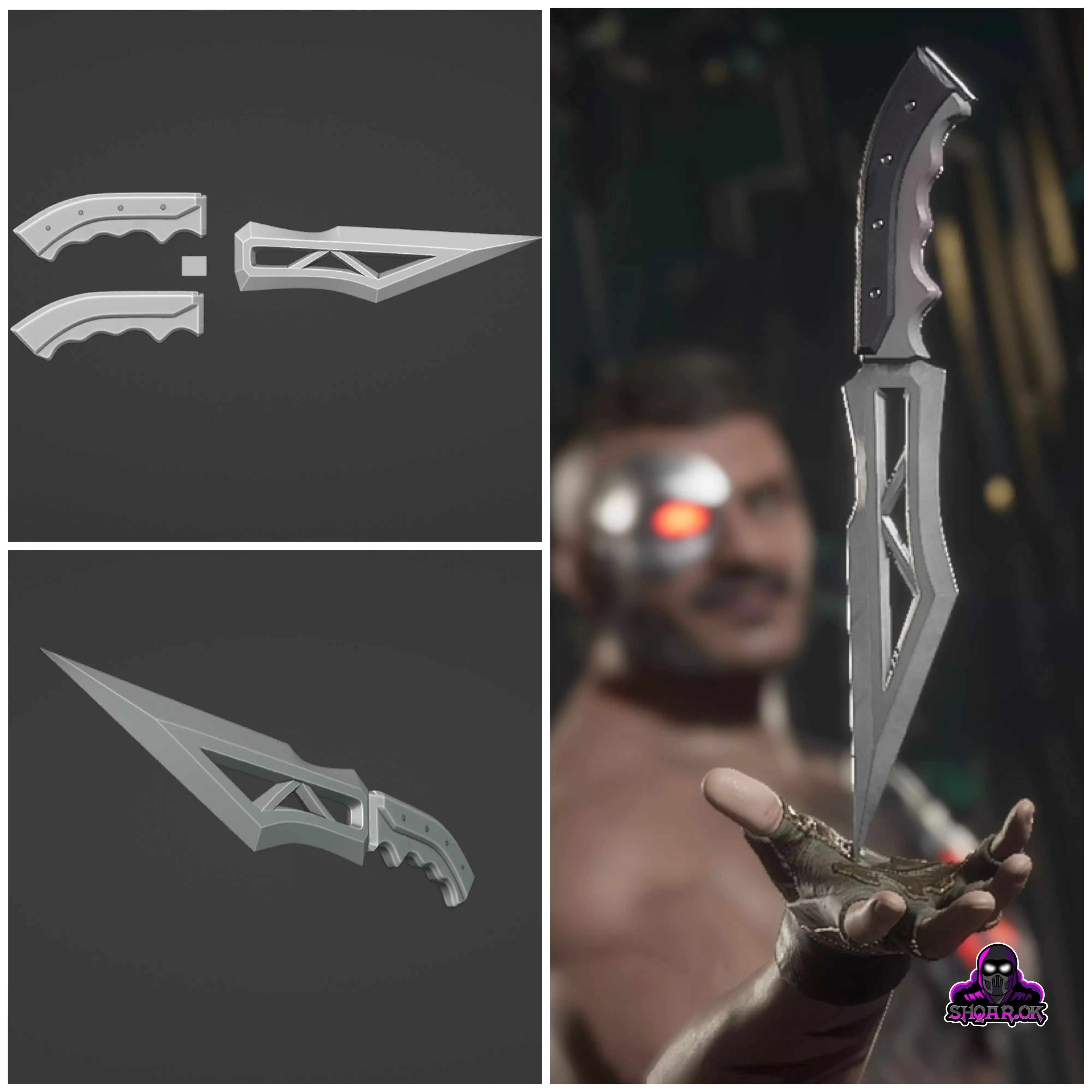 Kano knife from Mortal Kombat 11 - Piexeria 3D print model_0