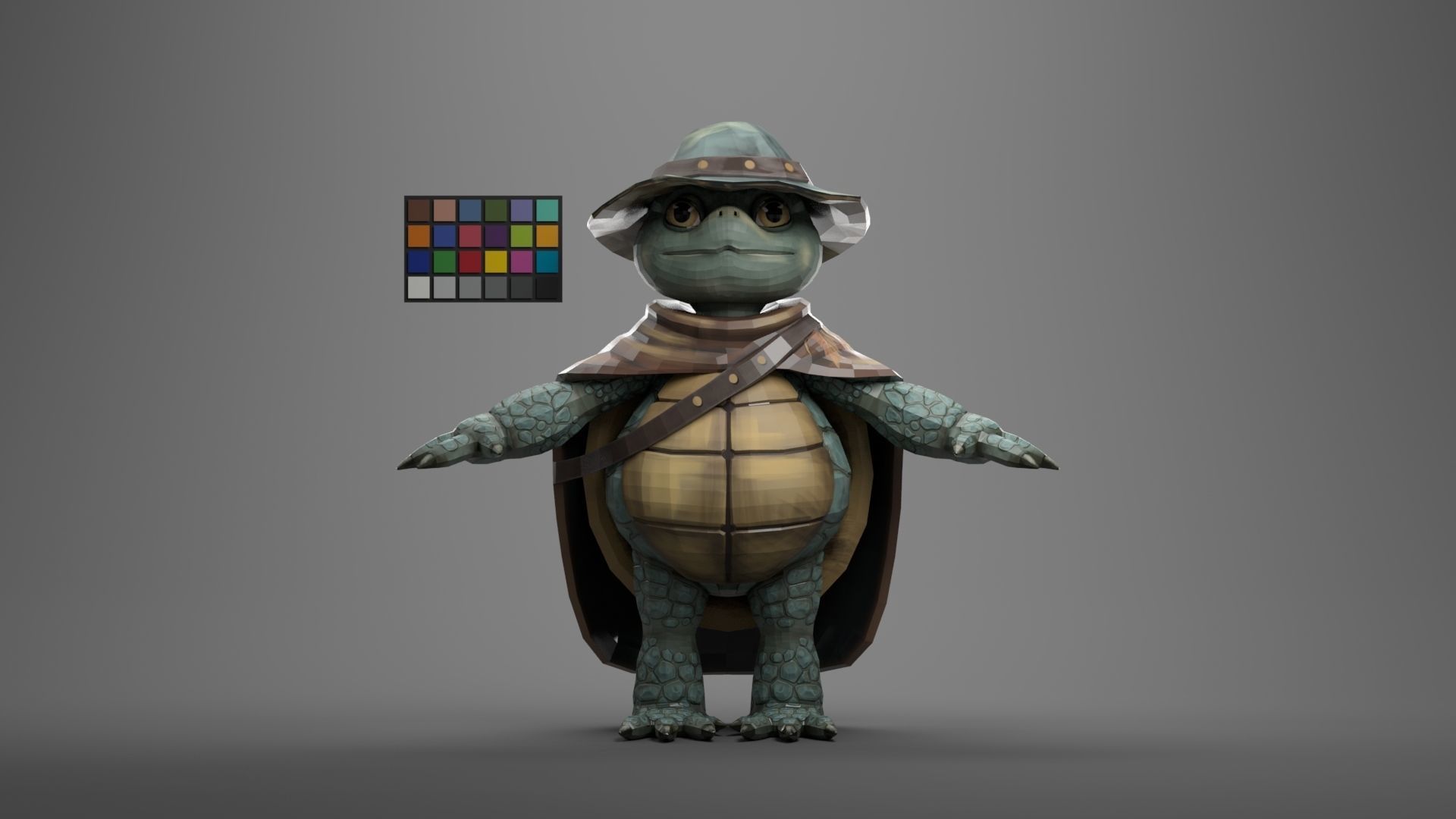 TURTLE 2 GAME READY CHARACTER LOW POLY RIGGED Low-poly 3D model_11