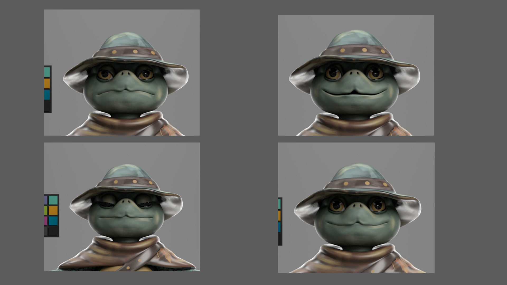 TURTLE 2 GAME READY CHARACTER LOW POLY RIGGED Low-poly 3D model_12