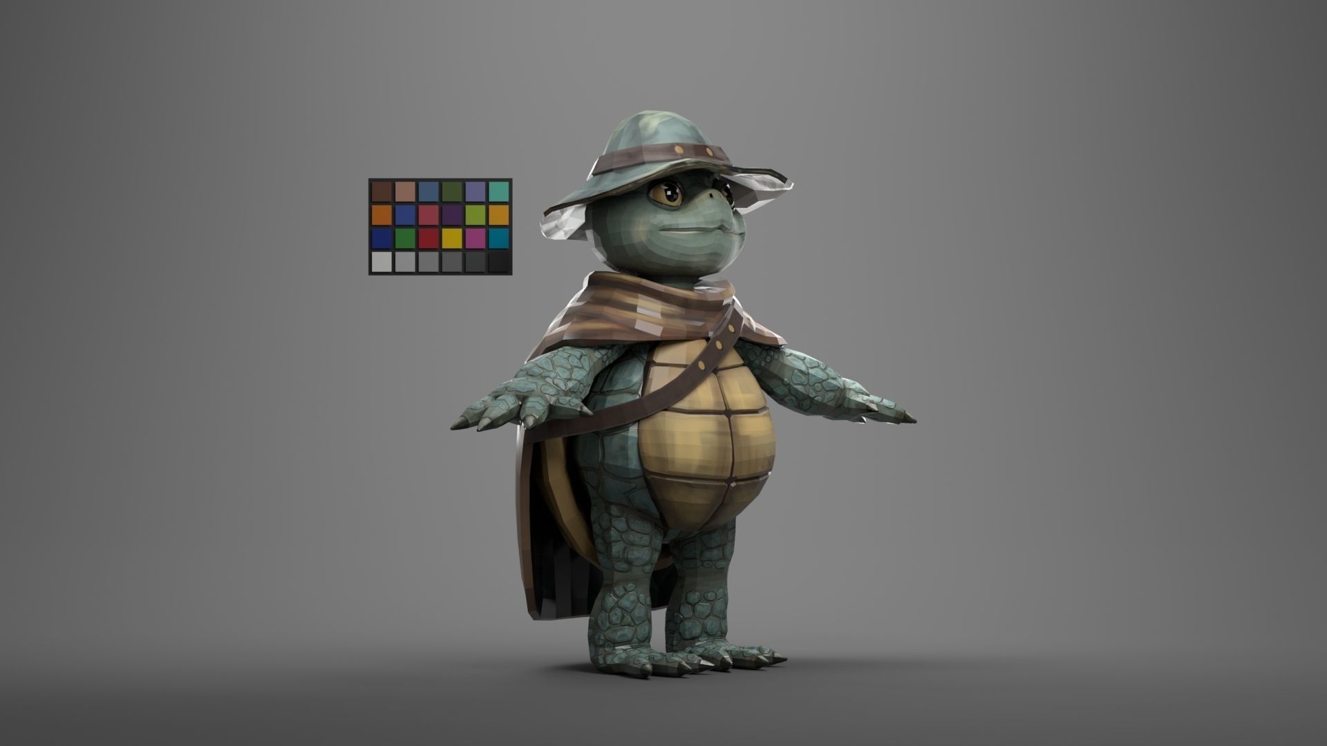 TURTLE 2 GAME READY CHARACTER LOW POLY RIGGED Low-poly 3D model_10