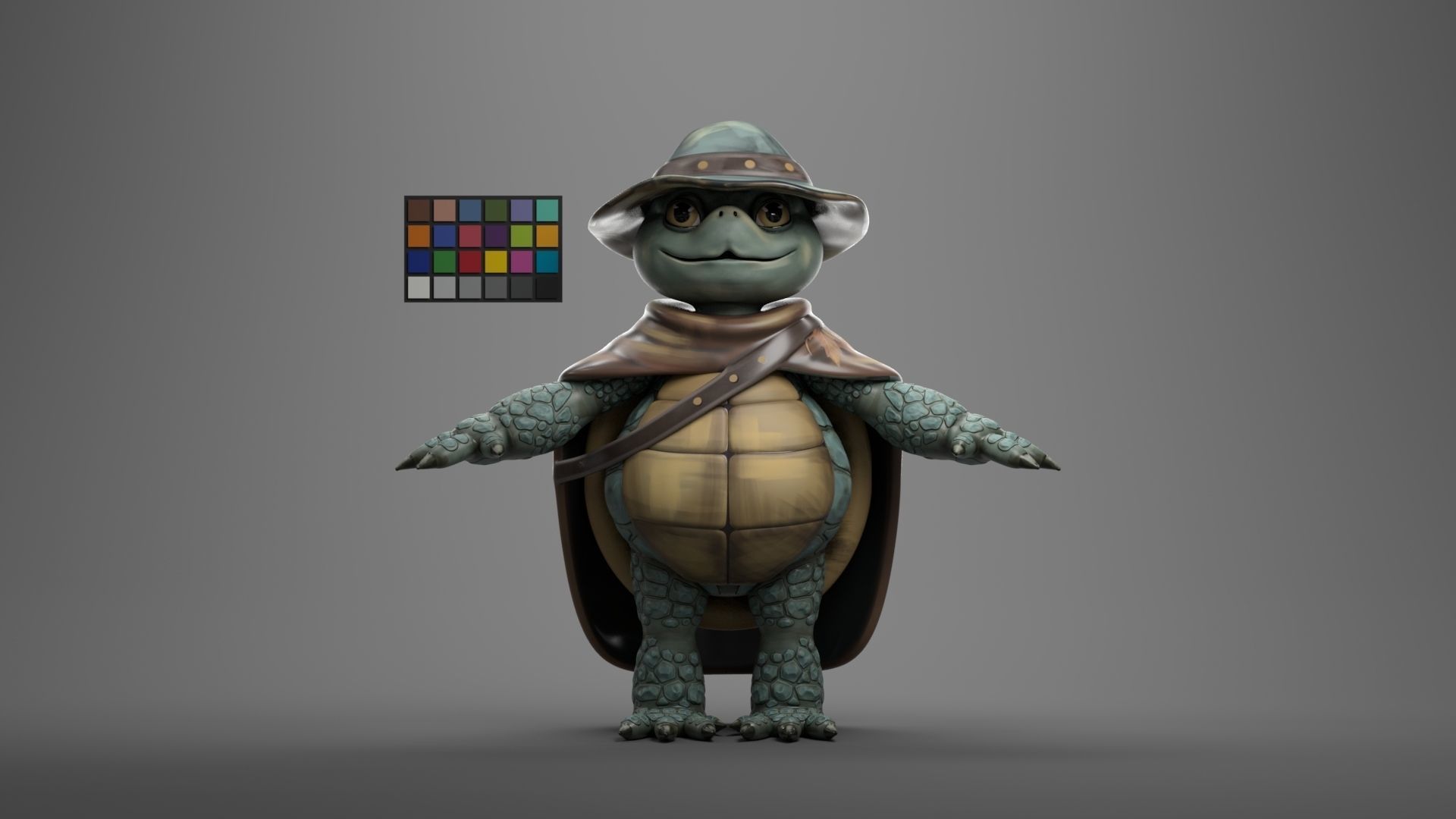 TURTLE 2 GAME READY CHARACTER LOW POLY RIGGED Low-poly 3D model_5