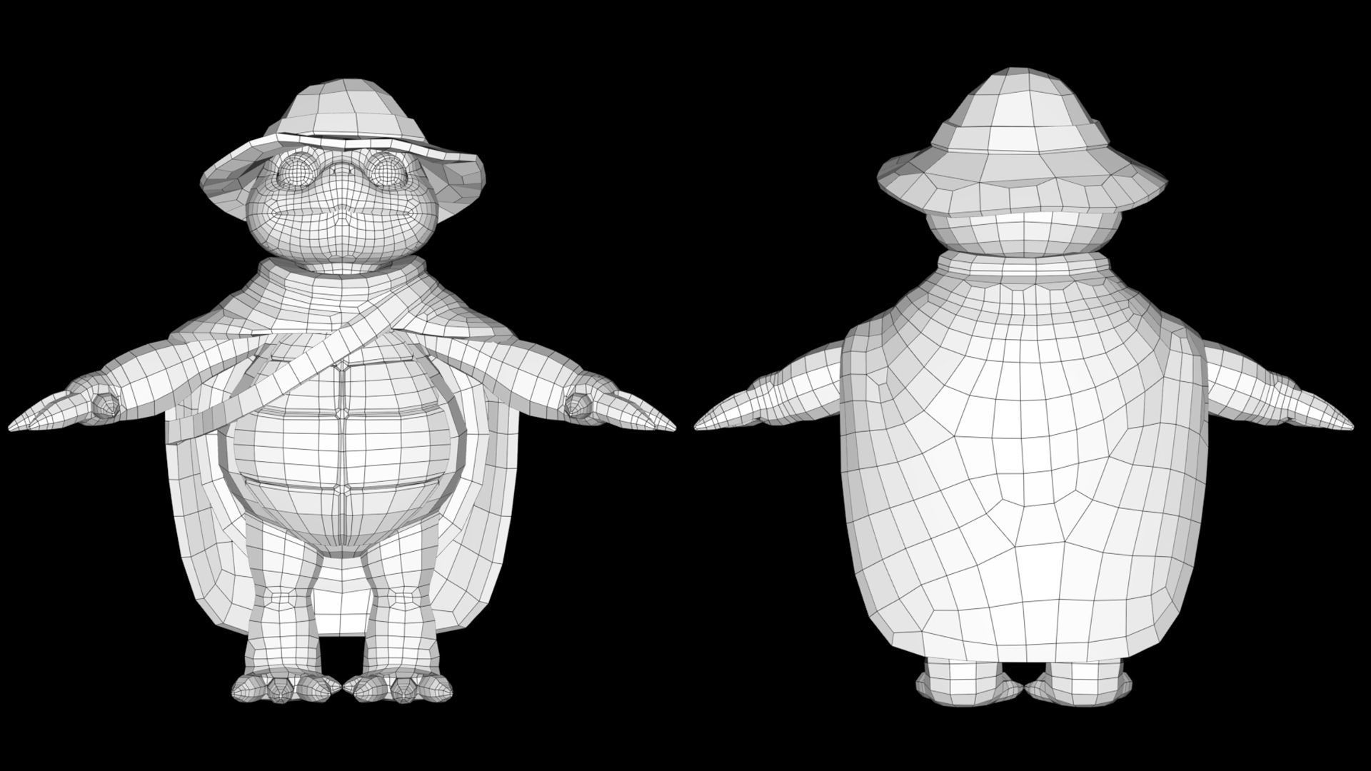 TURTLE 2 GAME READY CHARACTER LOW POLY RIGGED Low-poly 3D model_15