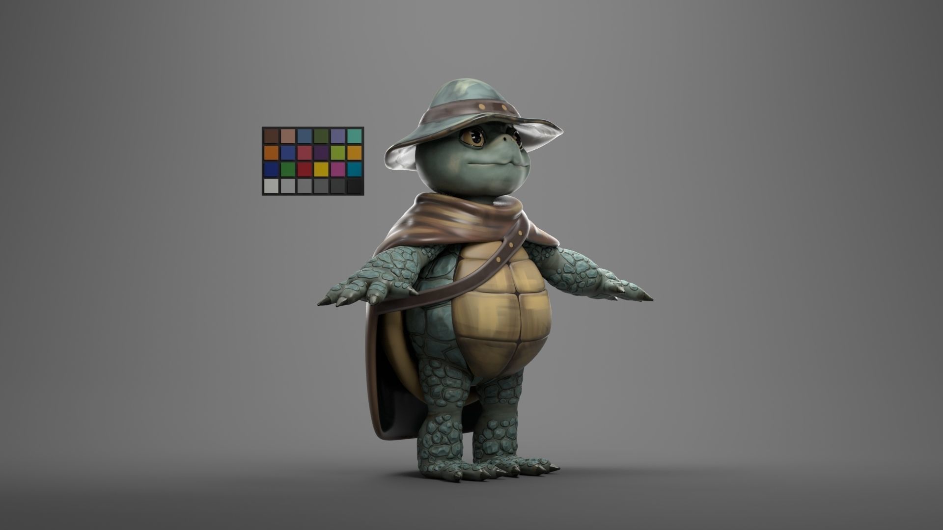 TURTLE 2 GAME READY CHARACTER LOW POLY RIGGED Low-poly 3D model_7