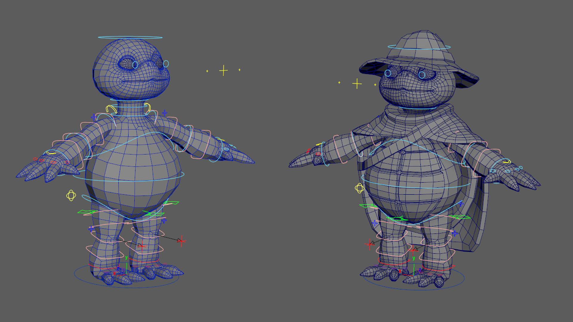 TURTLE 2 GAME READY CHARACTER LOW POLY RIGGED Low-poly 3D model_17