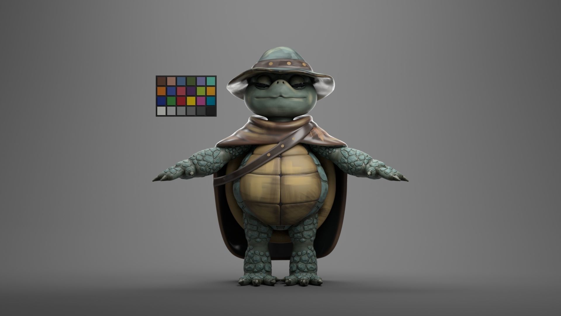 TURTLE 2 GAME READY CHARACTER LOW POLY RIGGED Low-poly 3D model_3