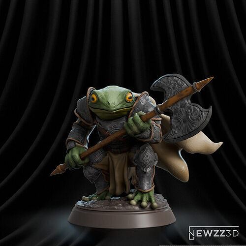 Frog Warrior RPG Free 3D print model