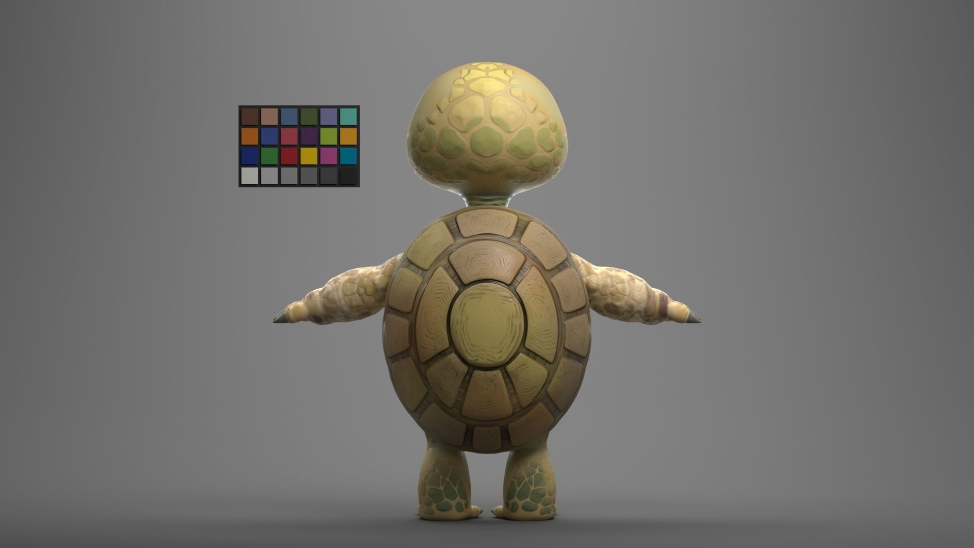 TURTLE GAME READY CHARACTER LOW POLY RIGGED Low-poly 3D model_4