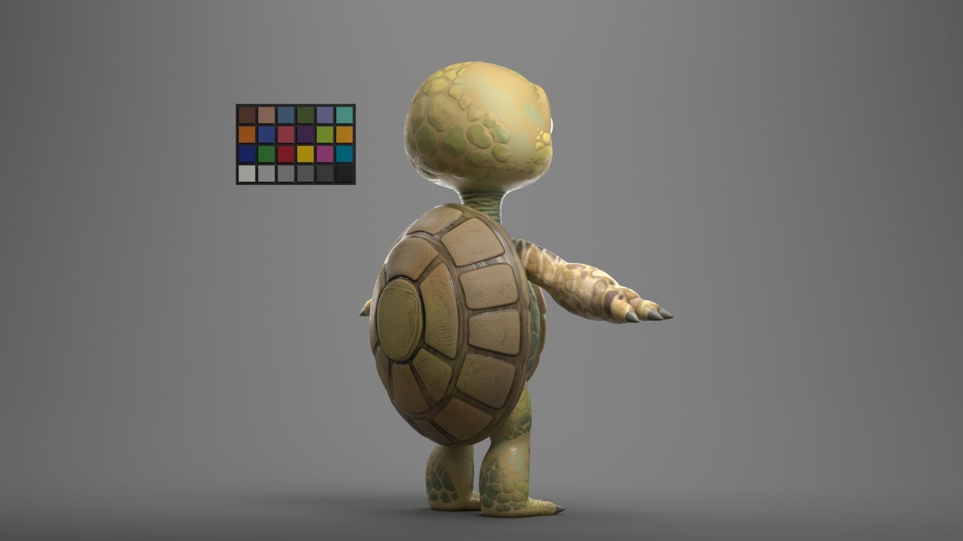 TURTLE GAME READY CHARACTER LOW POLY RIGGED Low-poly 3D model_5