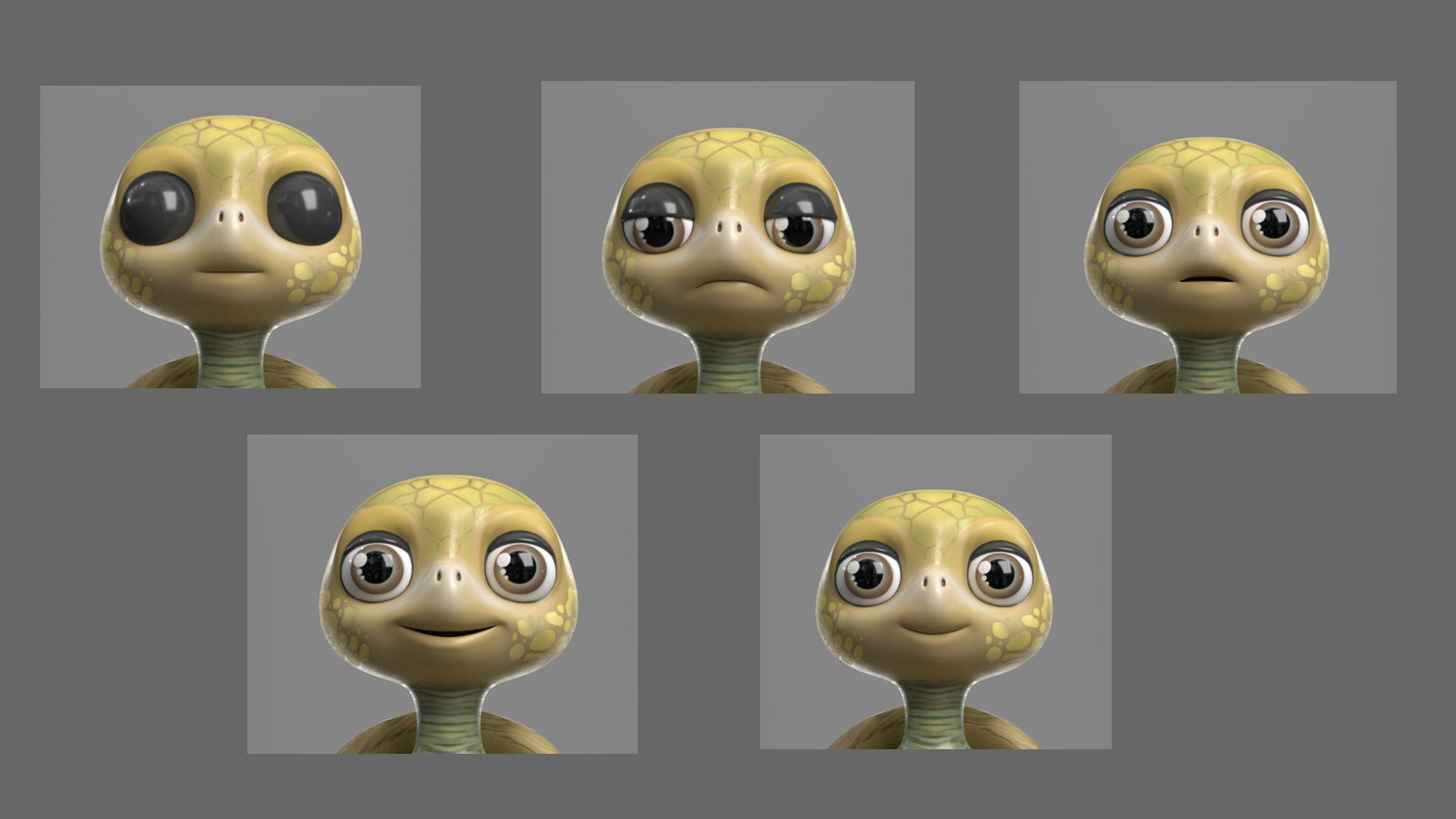 TURTLE GAME READY CHARACTER LOW POLY RIGGED Low-poly 3D model_10