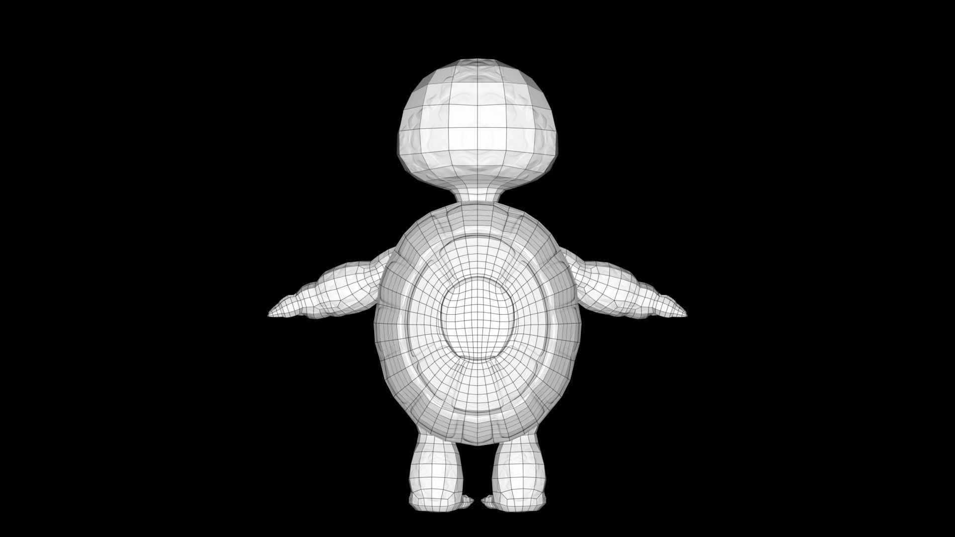 TURTLE GAME READY CHARACTER LOW POLY RIGGED Low-poly 3D model_12