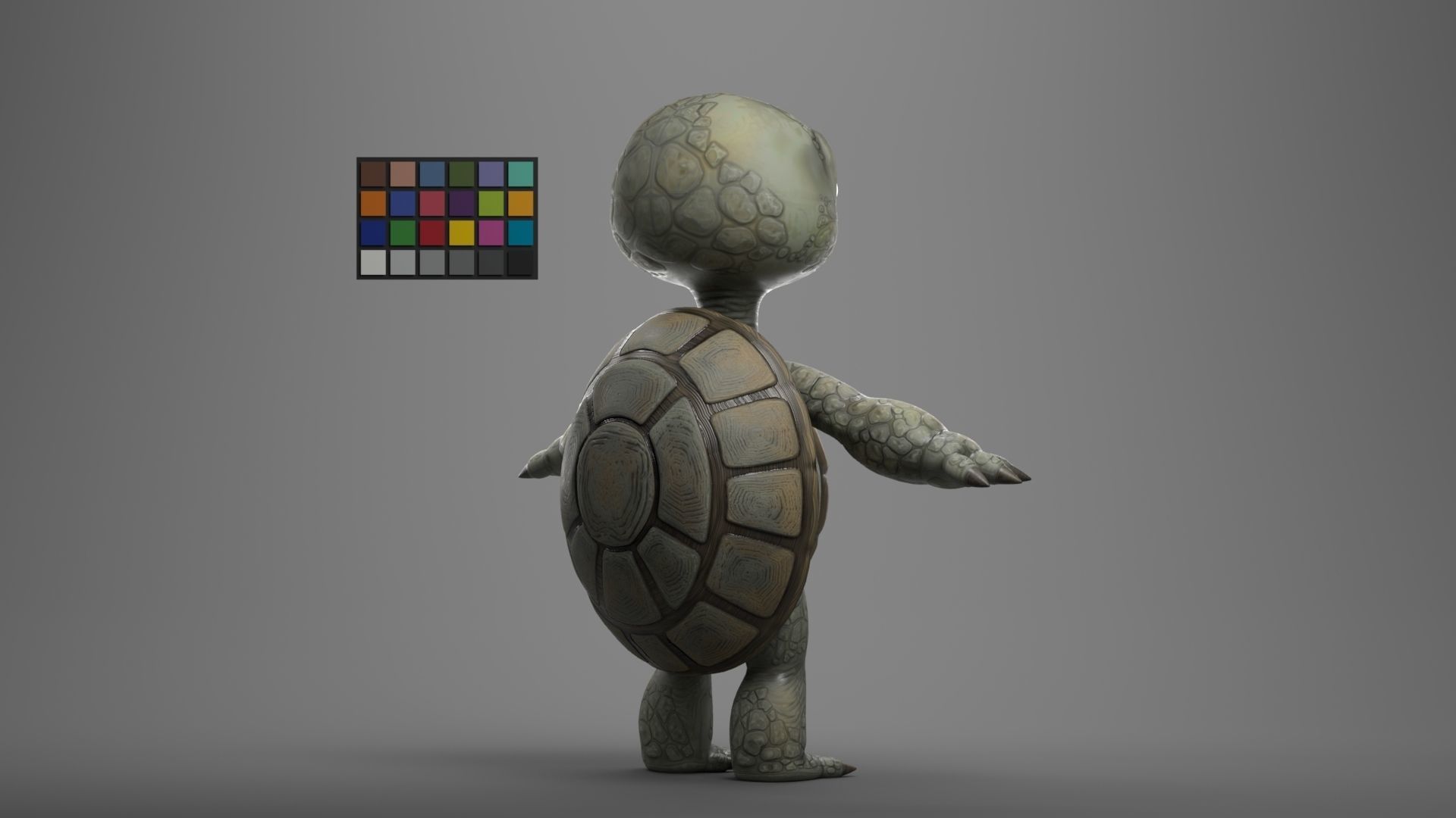 TURTLE GAME READY CHARACTER LOW POLY RIGGED Low-poly 3D model_9