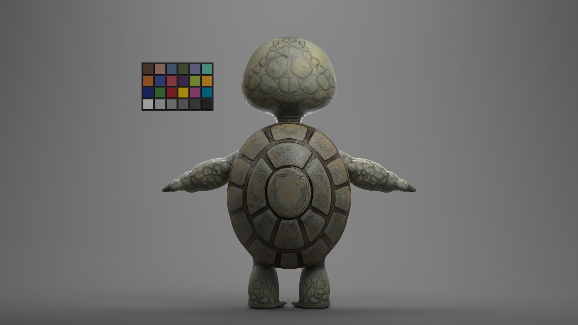 TURTLE GAME READY CHARACTER LOW POLY RIGGED Low-poly 3D model_8