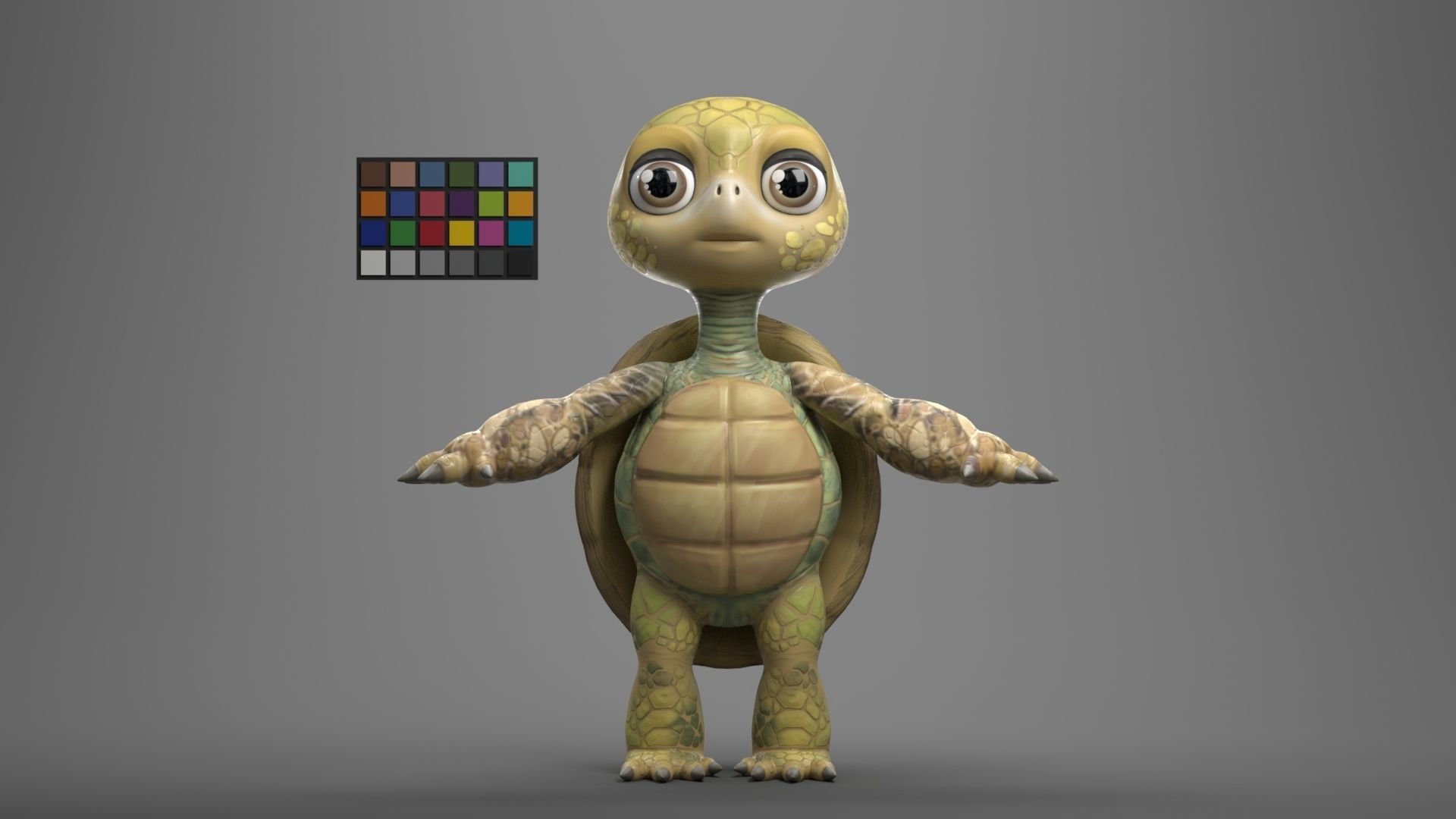 TURTLE GAME READY CHARACTER LOW POLY RIGGED Low-poly 3D model_2
