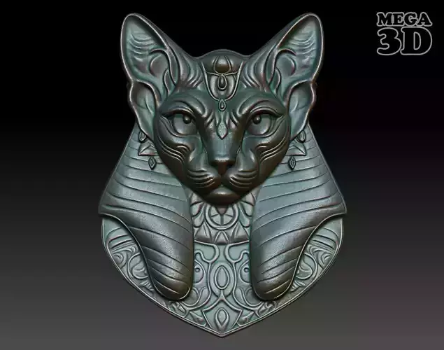 Sphynx cat Basrelief 240607 3D print model
