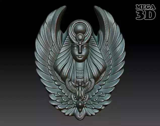 Feather of Maat Basrelief 240607 3D print model