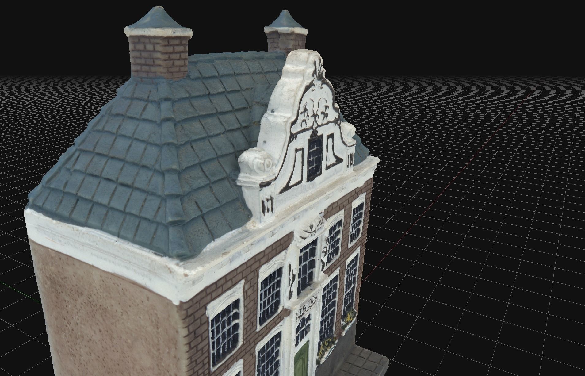 House 7 old hand made stone house based of off Amsterdam 3D model_4