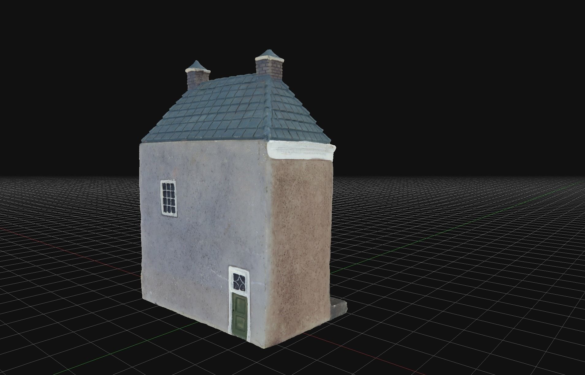 House 7 old hand made stone house based of off Amsterdam 3D model_3