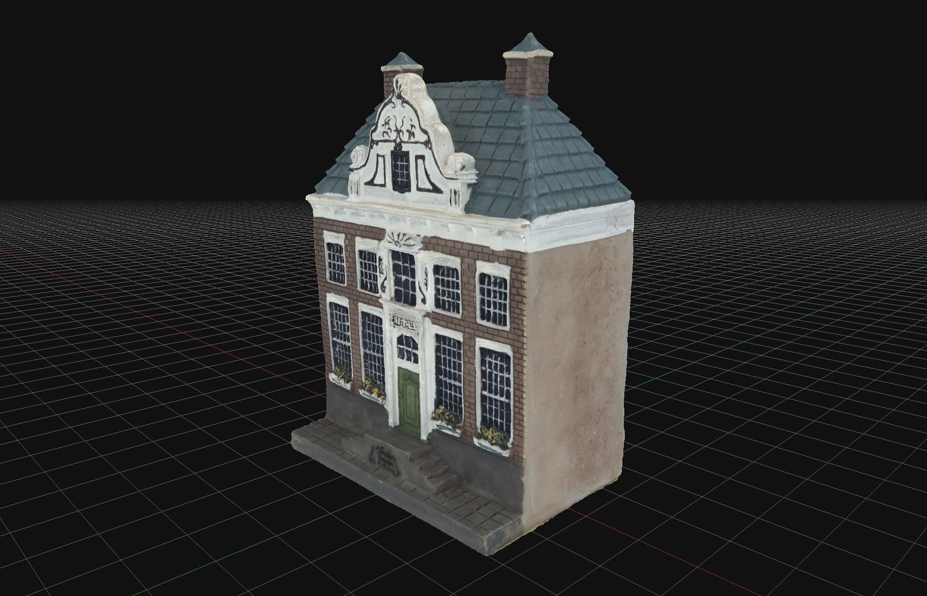House 7 old hand made stone house based of off Amsterdam 3D model_1