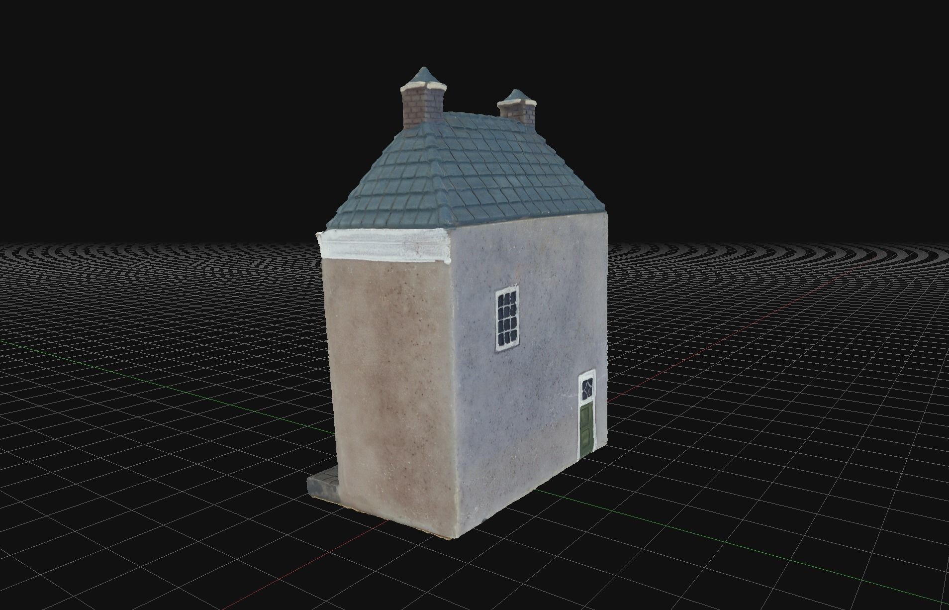 House 7 old hand made stone house based of off Amsterdam 3D model_2