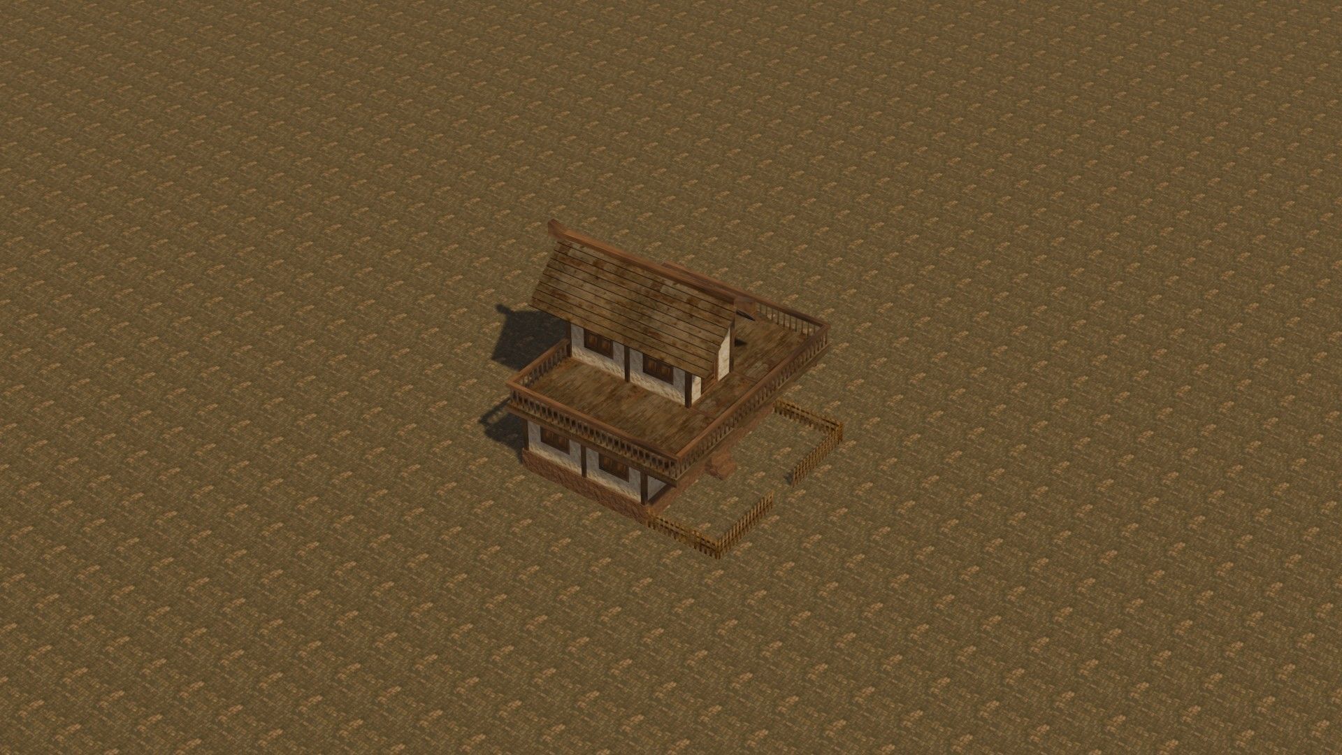 Medieval house eight 14 Low-poly 3D model_18