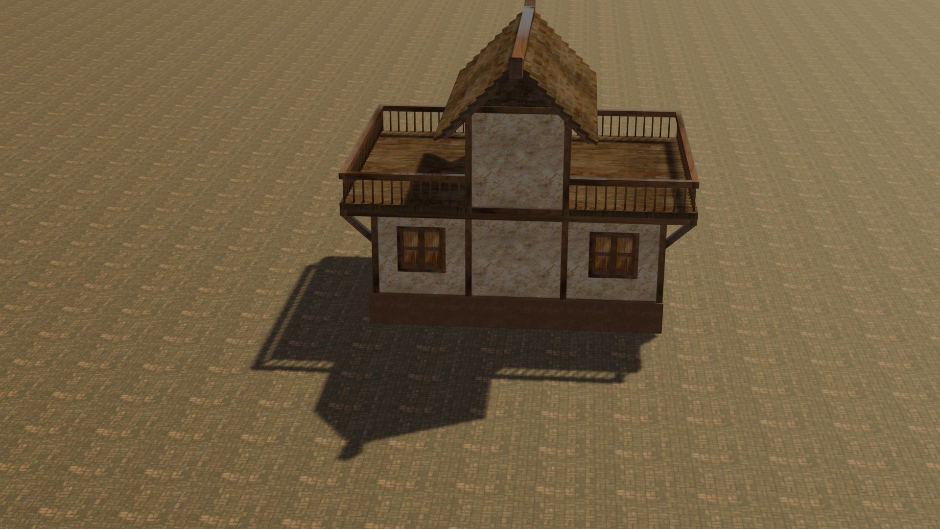 Medieval house eight 14 Low-poly 3D model_15