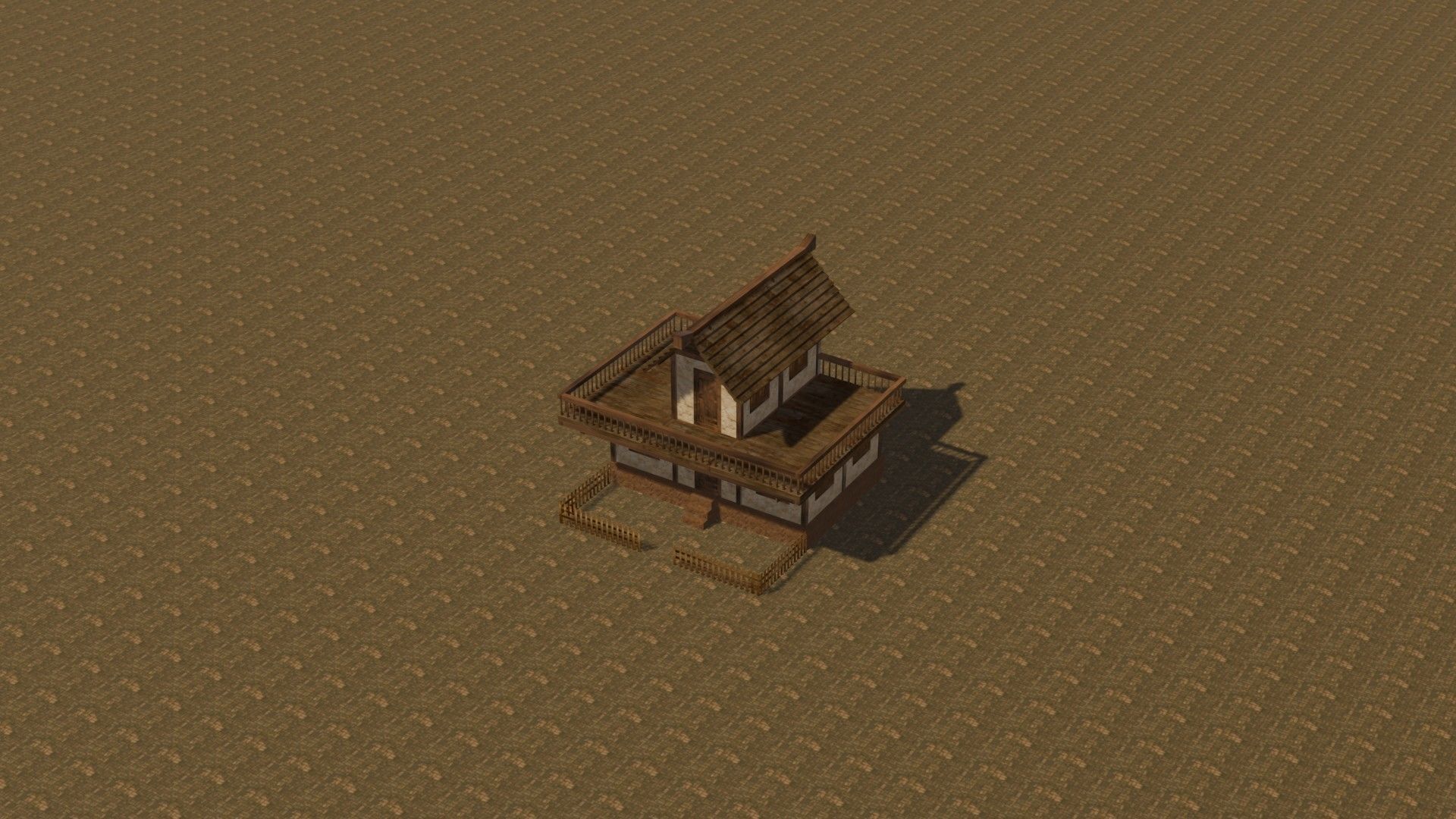 Medieval house eight 14 Low-poly 3D model_13
