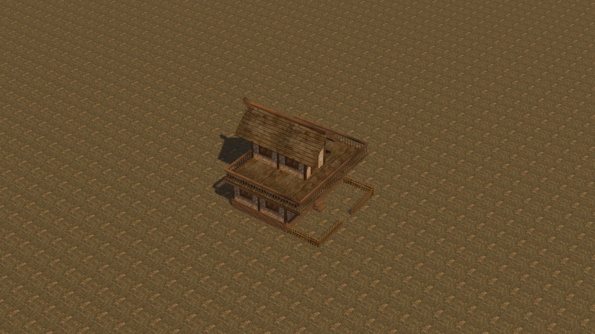 Medieval house eight 12 Low-poly 3D model_18