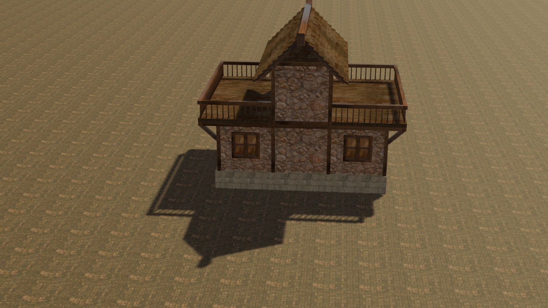 Medieval house eight 11 Low-poly 3D model_15