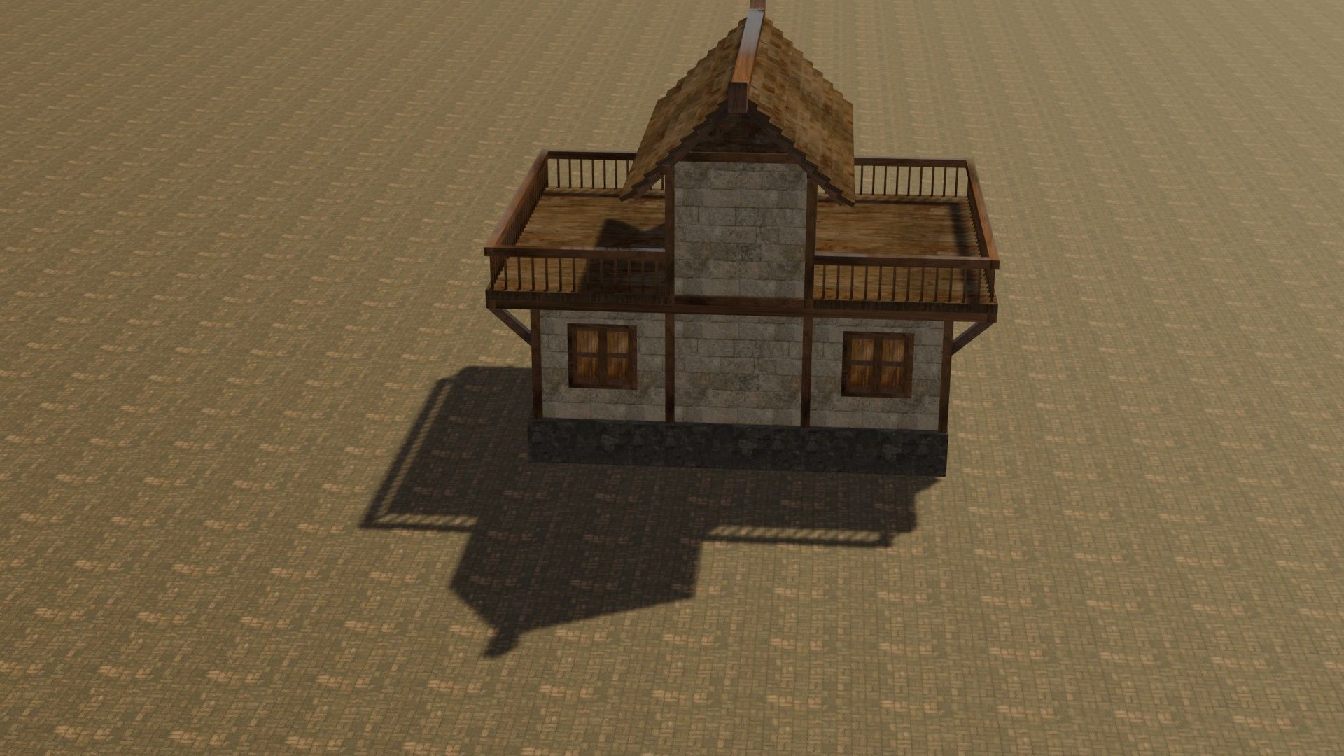 Medieval house eight 1 Low-poly 3D model_15