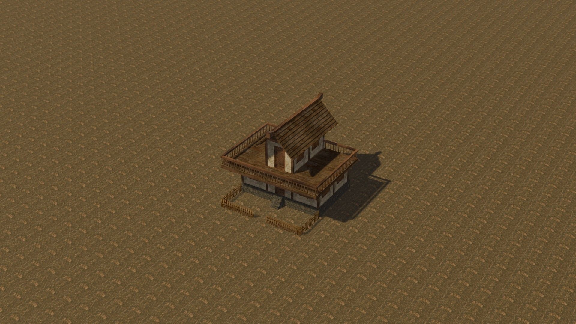 Medieval house eight 1 Low-poly 3D model_13
