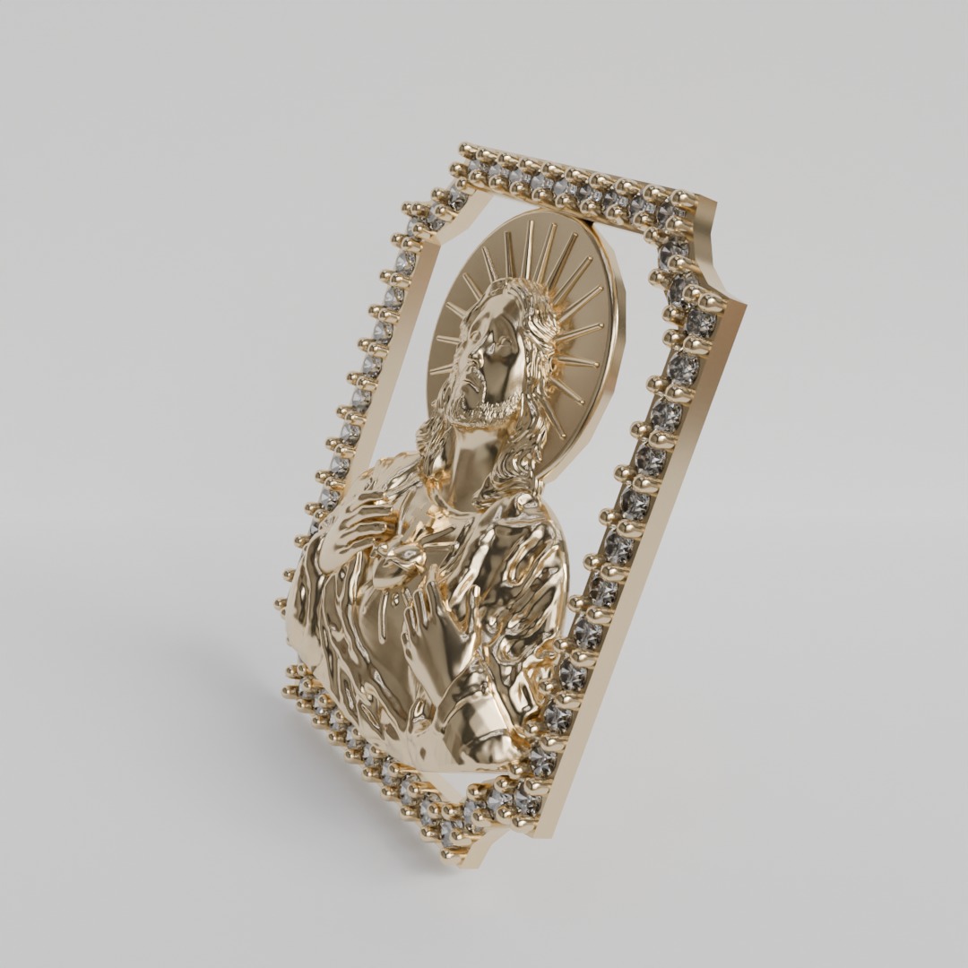 SAGRADO CORAZON colgante 3D print model_6