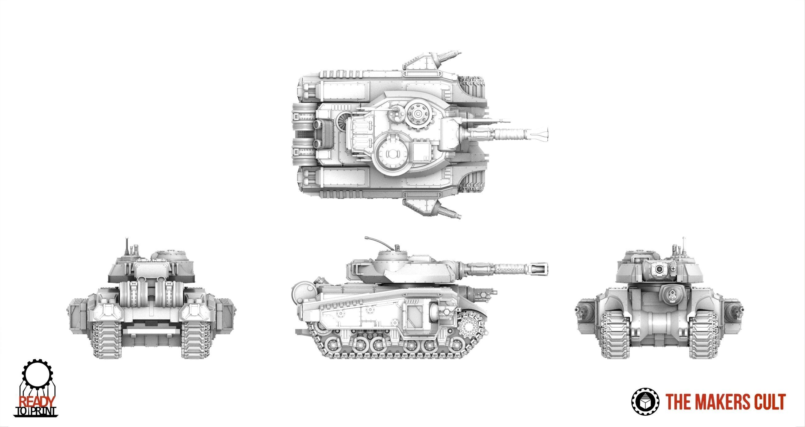 Primus Scions - Percheron Battle Tank 3D print model_2