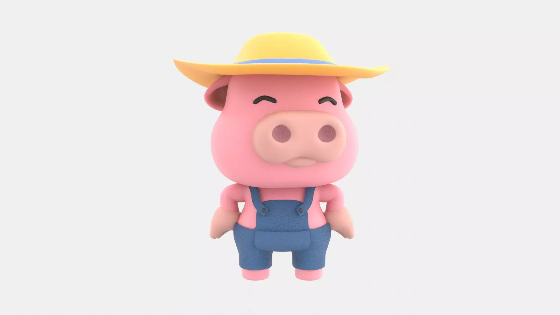 Cute Pig 3D Illustration 3D model