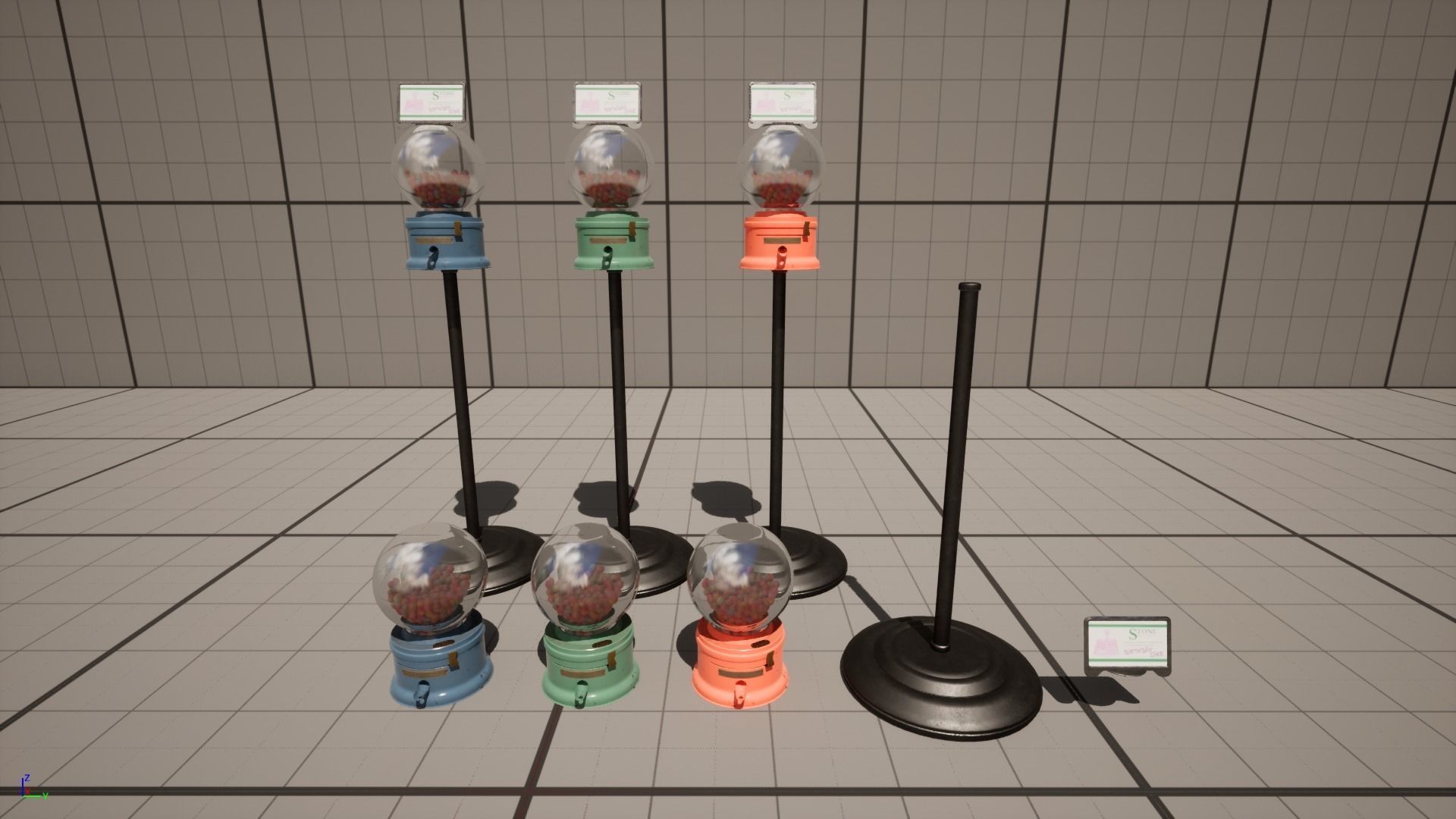 Modular Gumball Machine Low-poly 3D model_16