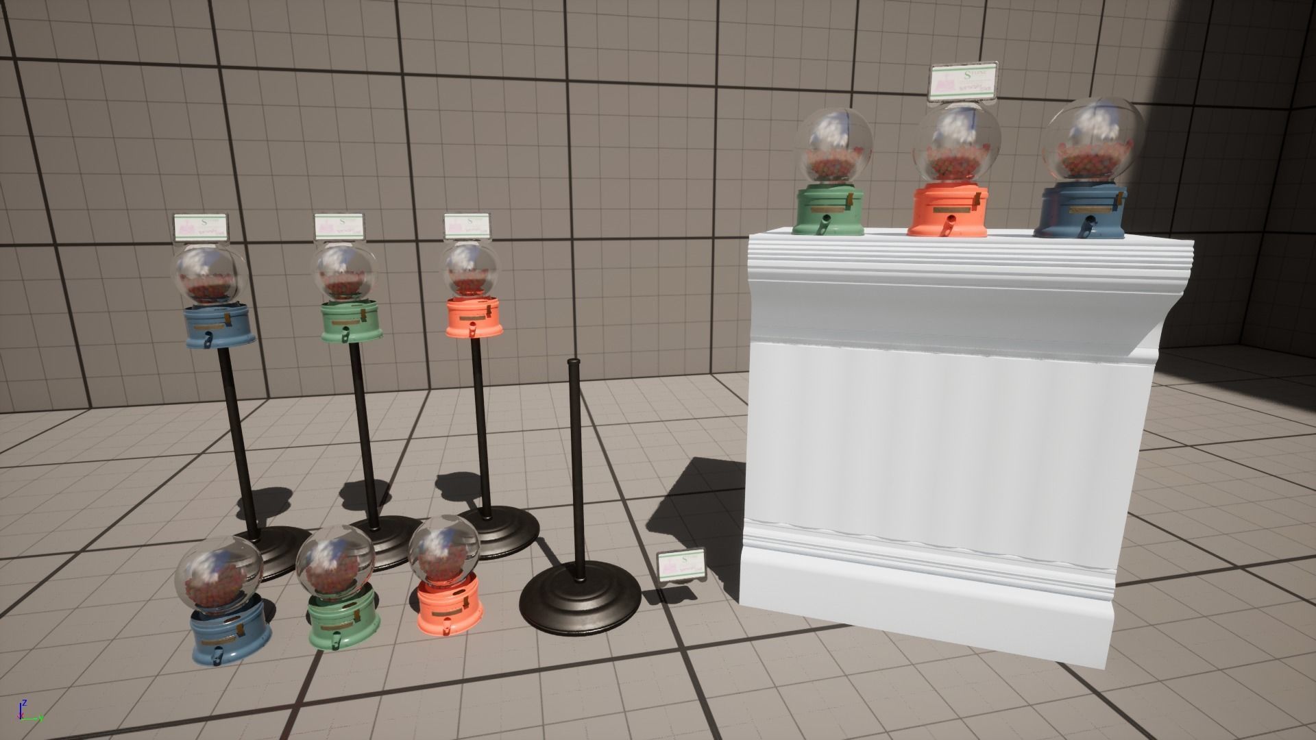 Modular Gumball Machine Low-poly 3D model_17