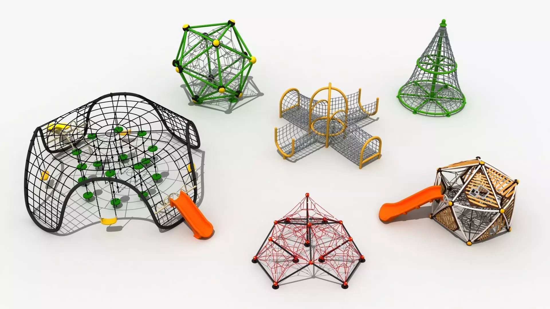 Climbing net combination 3D model