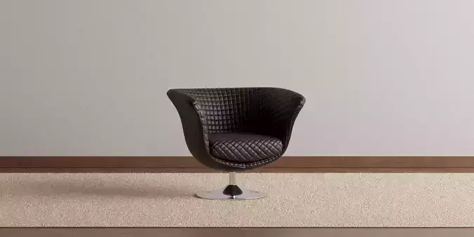 Diamond Quilted Swivel Arm Chair