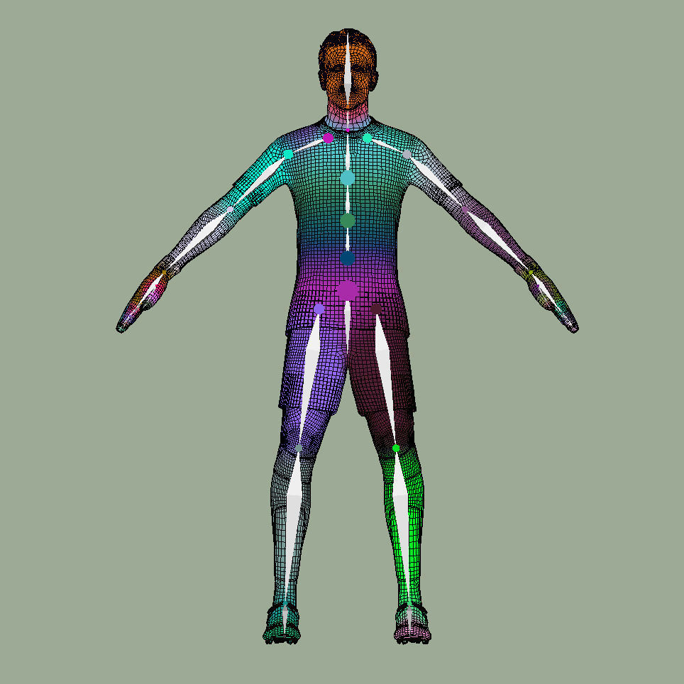T-Pose Rigged Jordan Pickford England Euro 2024 3D model_8