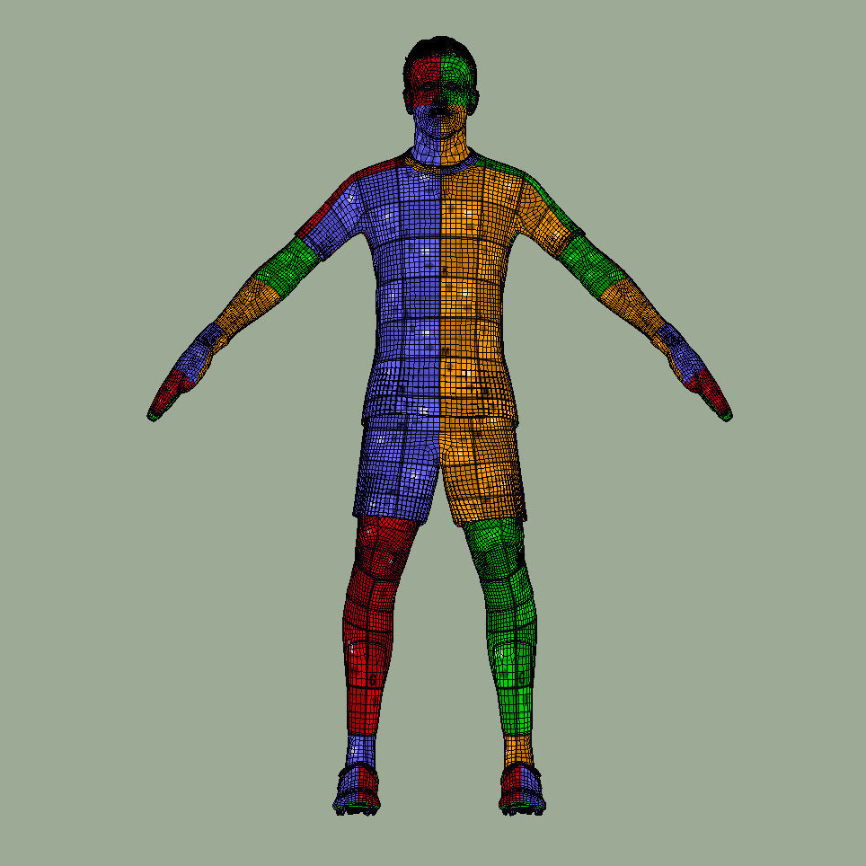 T-Pose Rigged Jordan Pickford England Euro 2024 3D model_7