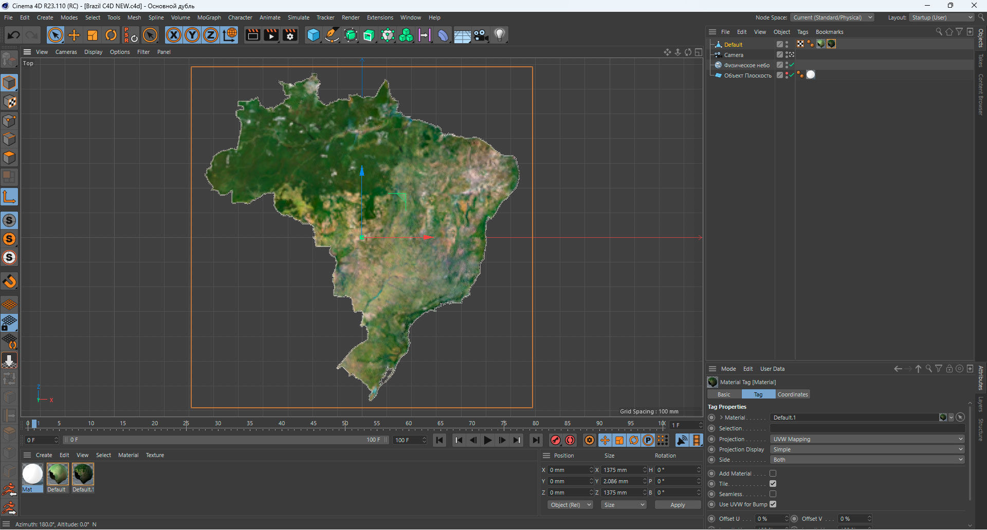 Brazil Terrain 3D Map 3D model_16